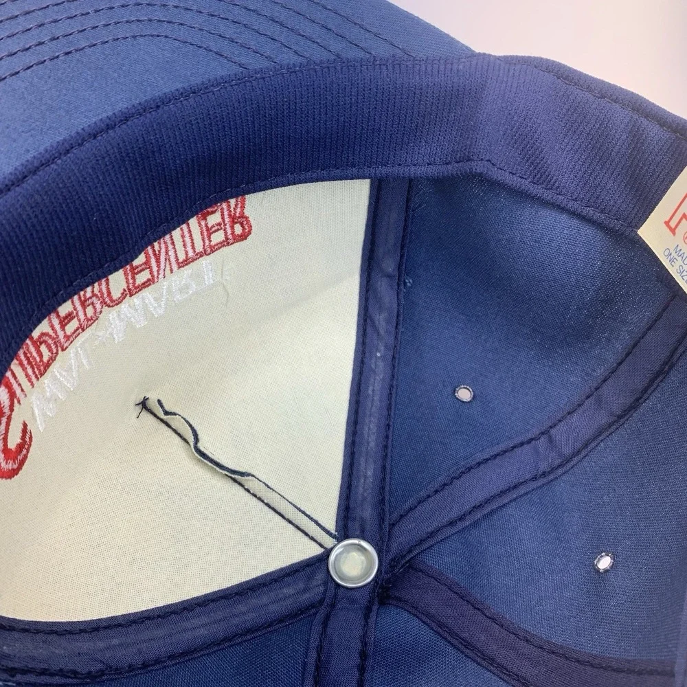 Vintage Walmart Supercenter Trucker Hat Blue Snapback Paramount Cap Made in USA